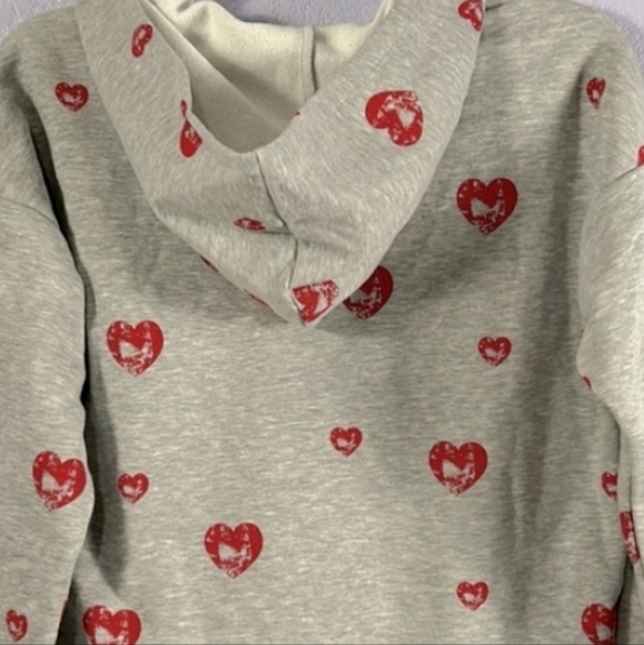 Marled Heart stamped hoodie L NWOT - Picture 14 of 16